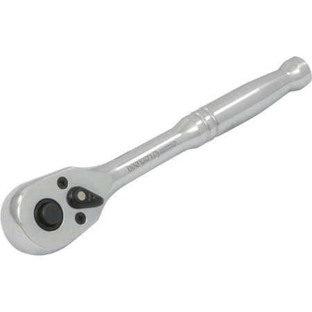 DYNAMIC Tools 1/4"drive 45 Tooth Quick Release Ratchet, Chrome Finish, 5" Long D001301